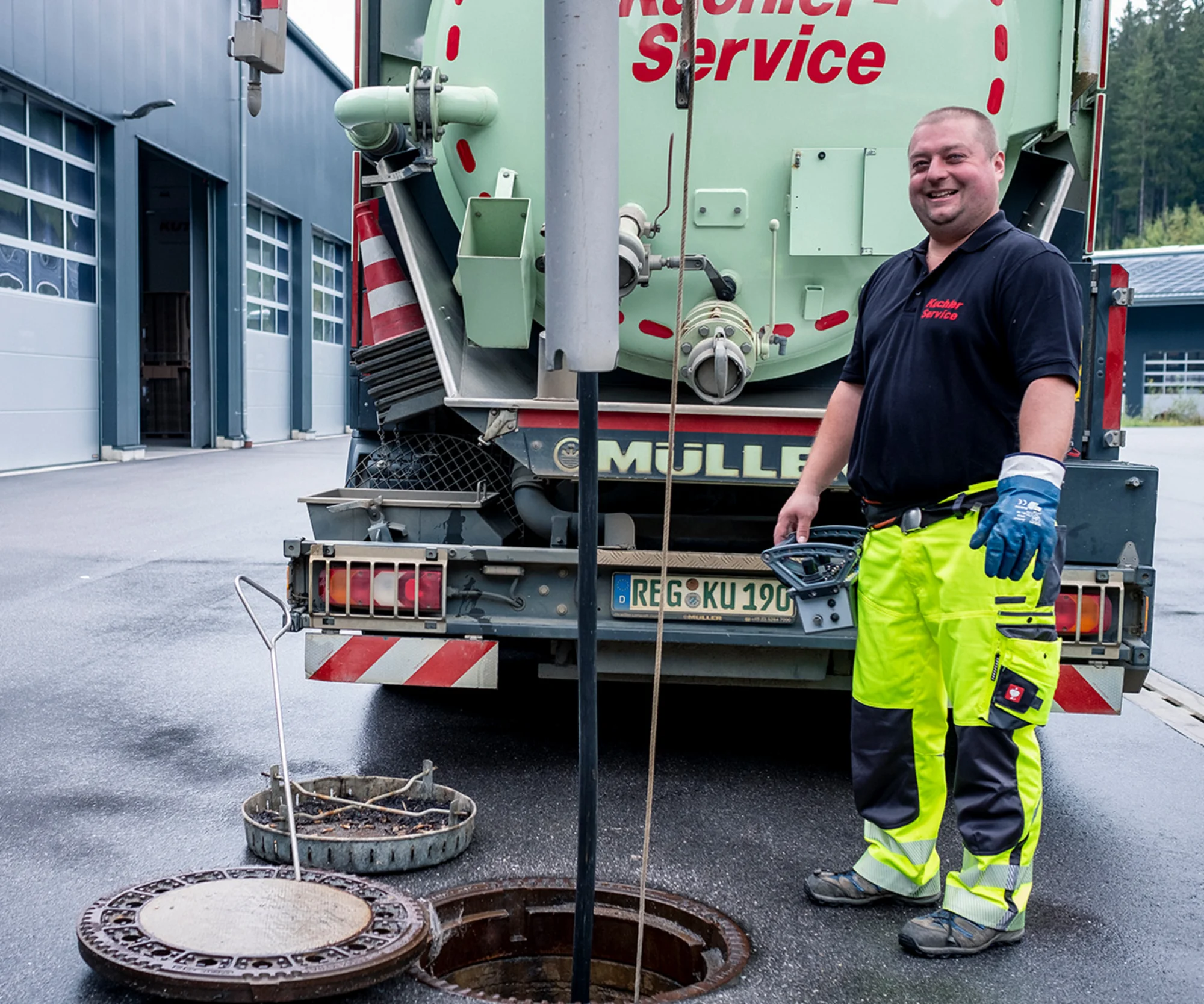 Fäkalienentsorgung an Sammelgrube in München